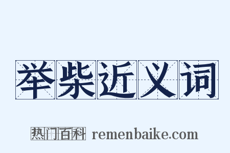 举柴近义词是什么意思的图片